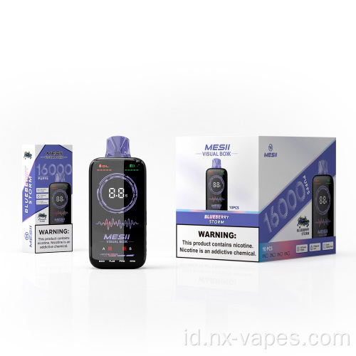 Messi Visual 16000 Fashion Baru Penjualan Vape sekali pakai